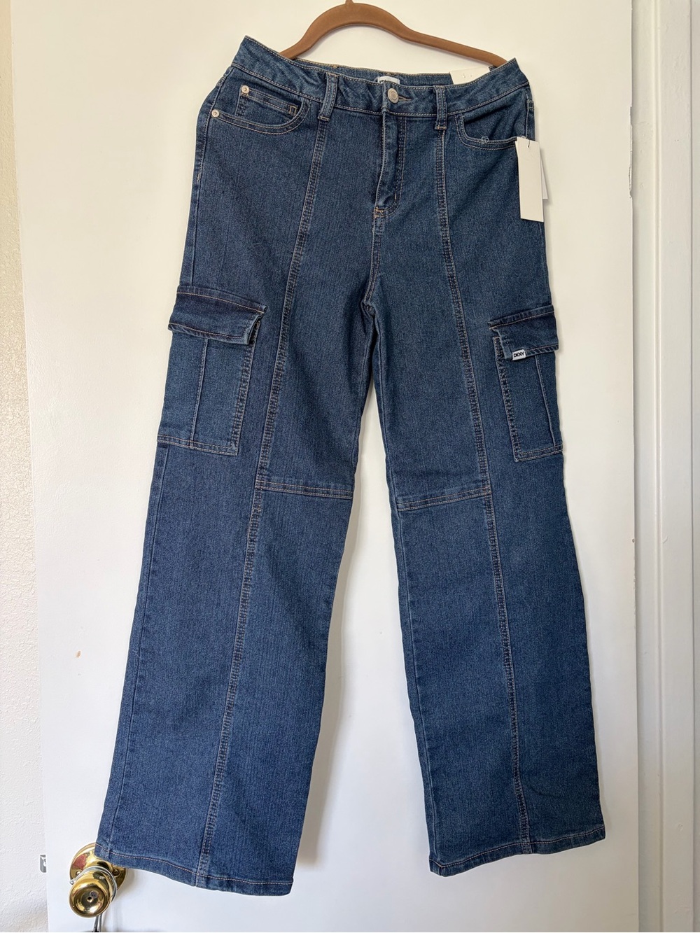 DKNY Navy Blue Cargo Jeans for Kids